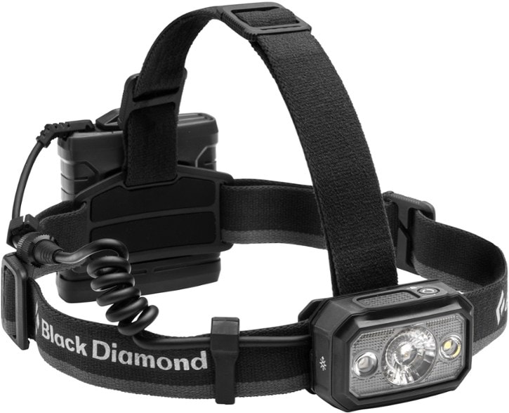 Icon700 Adventure Headlamp showcasing its powerful LED light output.