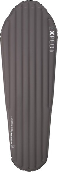 Exped Ultra 7R Mummy sleeping pad in a camping setup, showcasing its sleek design.