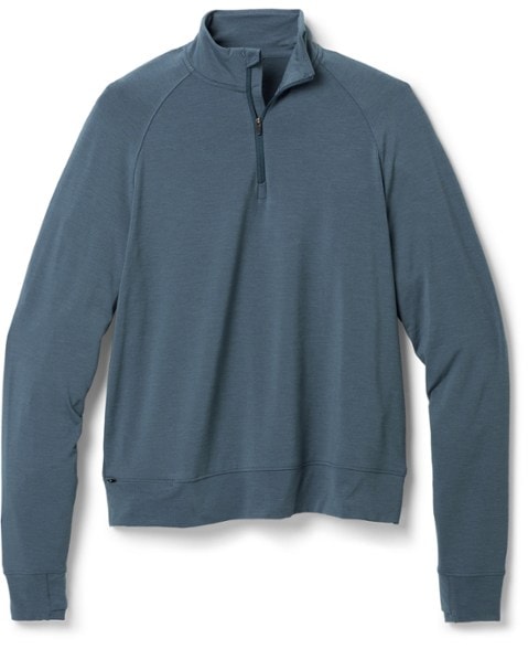 Front view of women's quick-dry pullover showcasing the quarter-zip design.