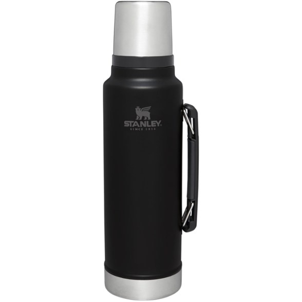 Close-up of Stanley Classic Insulated Vacuum Bottle with twist-and-pour stopper.