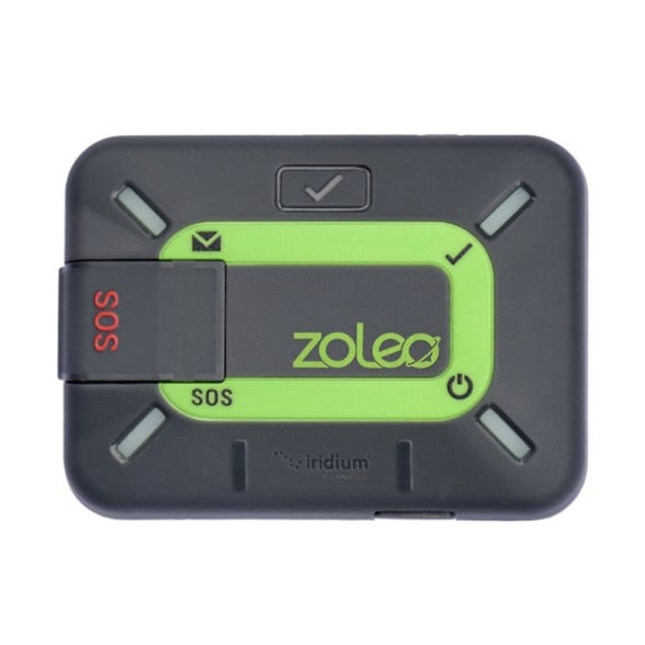 ZOLEO Adventure Satellite Communicator on a hiking trail