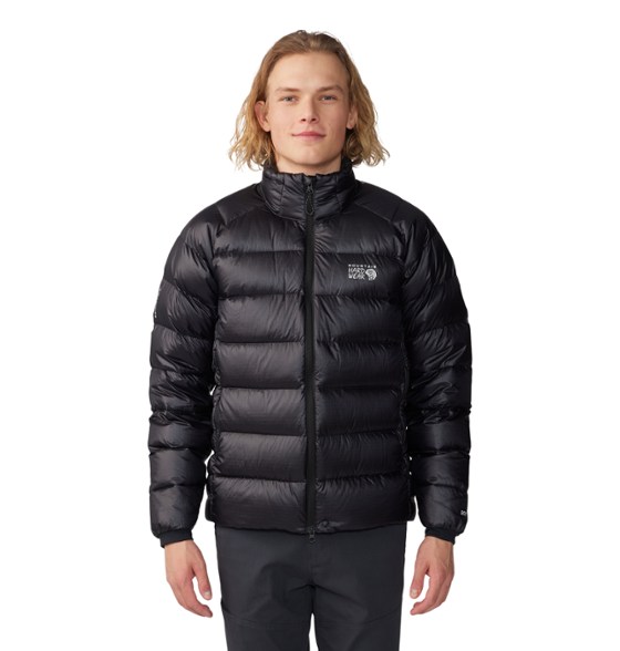 Front view of the Phantom Alpine Insulated Down Jacket showing its sleek design and warmth features.