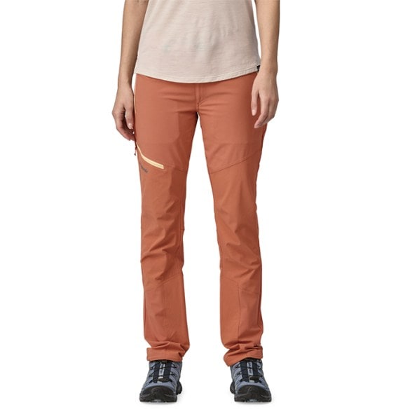 Side view of AlpineFlex pants showing cuff adjustments for alpine hiking comfort