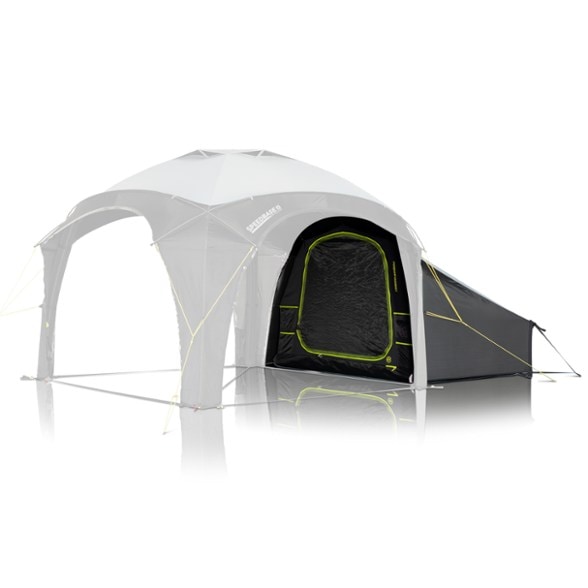 Zempire Speedbase 2 Camping Pod zipped onto the Air shelter for a cozy experience.
