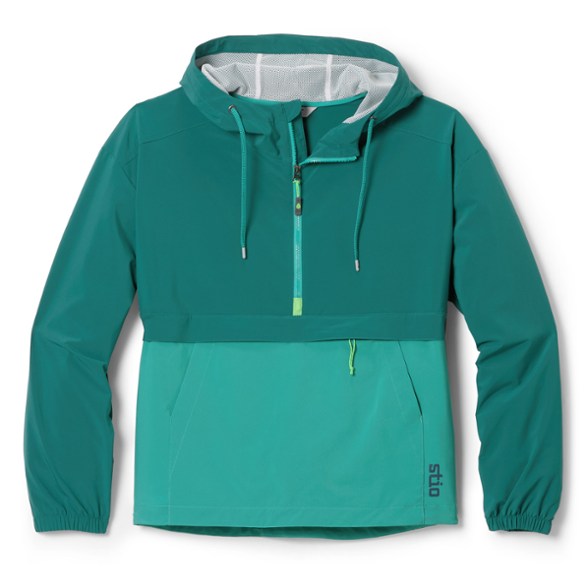 Front view of the Eco-Friendly Women's Hooded Anorak showcasing the stylish design and soft fabric.