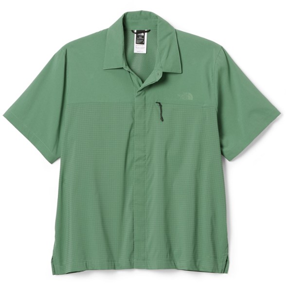 Lightrange women's hiking shirt in action during a hike, showcasing its moisture-wicking fabric.