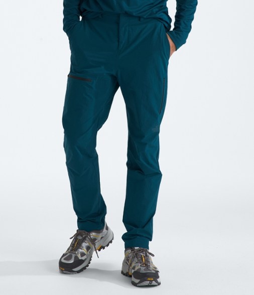 Close-up of the Summit Series Men's Hiking Pants showing articulated knees and pockets.