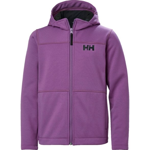 Front view of Loen Kids' Lightweight Fleece Jacket highlighting the slick-face fleece