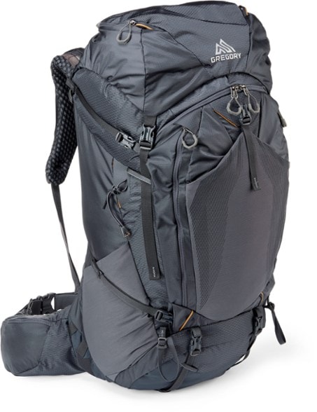 Side view of Gregory Baltoro 75 Men's Backpacking Pack highlighting the adjustable hipbelt and shoulder straps.
