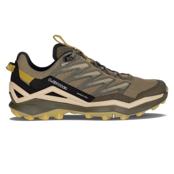 Maddox Pro Lo Men's Lightweight Hiking Shoes from the side, displaying the ripstop nylon upper and aggressive outsole.