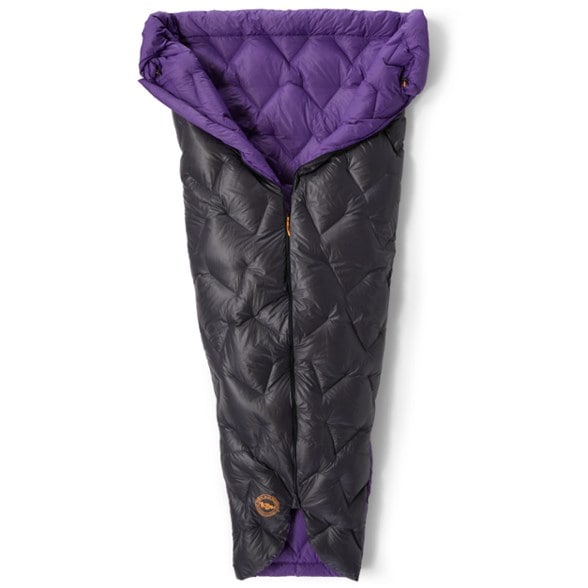 Big Agnes Fly Creek UL Zip Quilt in quilt mode, perfect for warm weather camping.