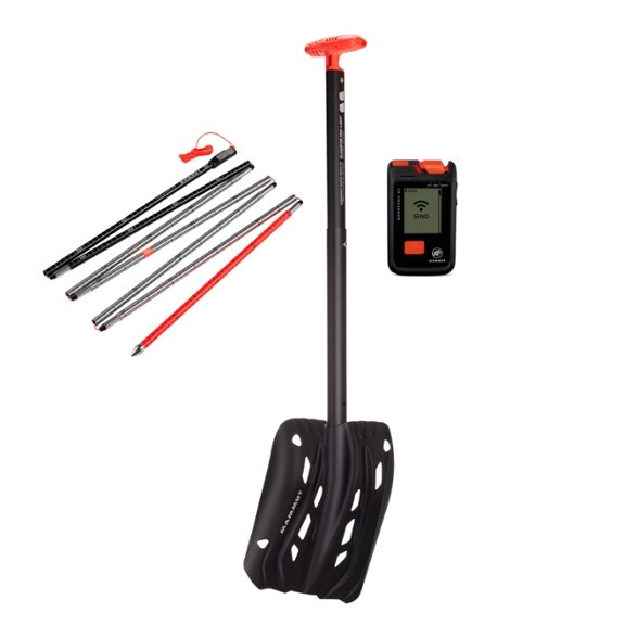 Mammut Barryvox S2 Pro Light 280 avalanche transceiver showing digital screen and controls for ski safety equipment