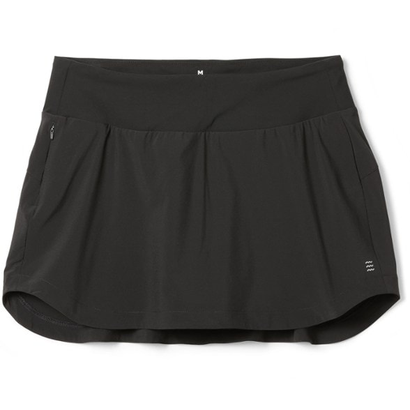 Breeze Comfort Women's Skort displayed in a natural outdoor setting, highlighting its pockets and airy fabric.