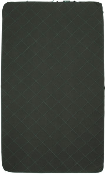 Side view of the ComfortMax Duo self-inflating sleeping pad, highlighting its thickness and insulation quality.