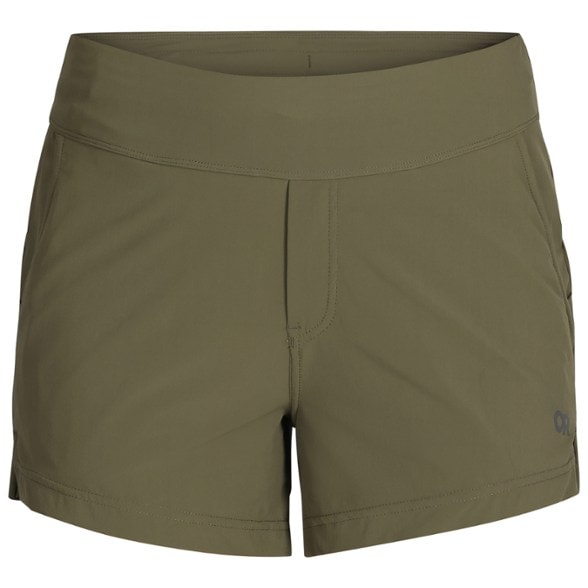 Front view of women's AstroTrail hiking shorts showing breathable, quick-dry fabric and stretch design