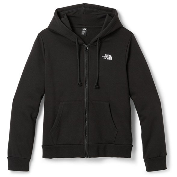 Front view of Evolution Dome full zip hoodie for women showing zip closure and hand pockets