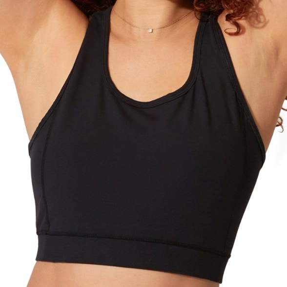 Front view of Lunette EcoFit medium support bra in eco-friendly recycled fabric