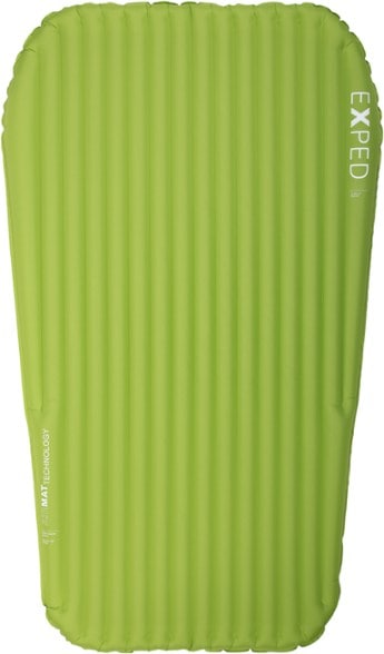 Exped Ultra Duo sleeping pad in a tent during a camping trip, showcasing its compact design.