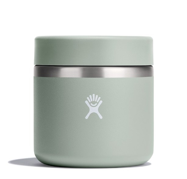 Adventure-ready insulated food jar showcasing its wide mouth and soft-grip lid.