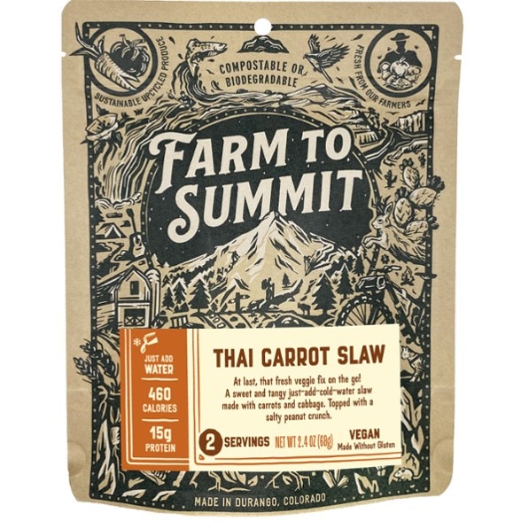 Thai Slaw Pouch with ingredients displayed, perfect for outdoor dining.