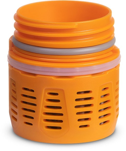 Grayl UltraPress replacement cartridge showcasing its compact design, ideal for backpacking.
