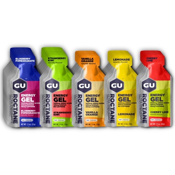 EnduraFuel energy gel multipack with five flavor options displayed
