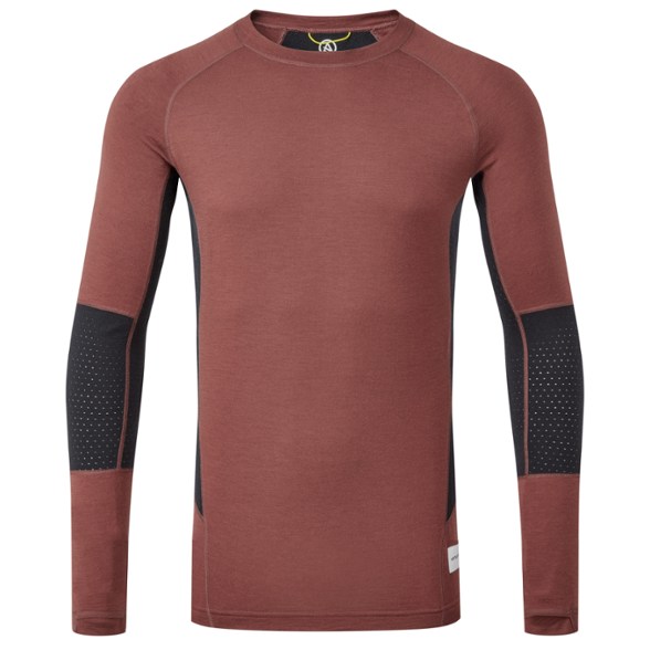 Darkhorse Merino Wool Thermal Crew Top showcasing its ergonomic design and moisture-wicking features.