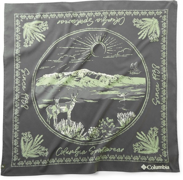 Columbia insect repellent bandana showing its sleek design for hiking protection.