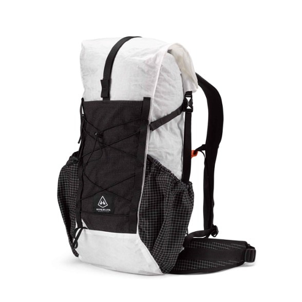 Front view of Ascend 22L ultralight backpack showcasing Dyneema body and roll-top closure