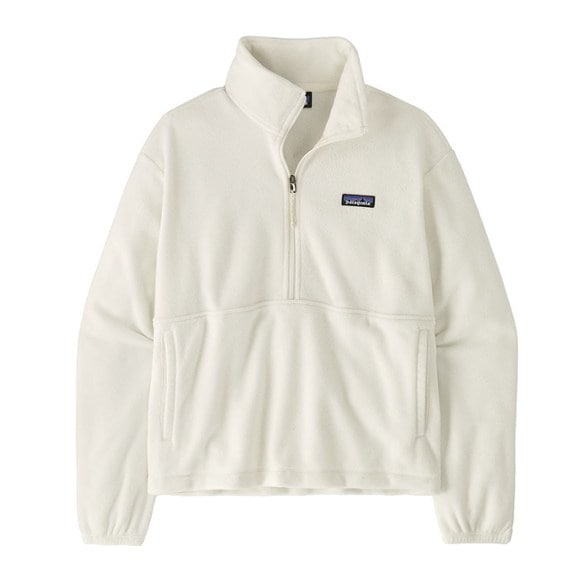 Cozy Women's Micro D Half-Zip Fleece Pullover showing the front view with half-zip feature