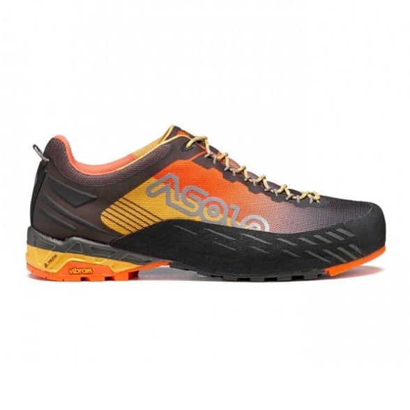 Asolo Eldo hiking shoes from the side showing technical design and grip