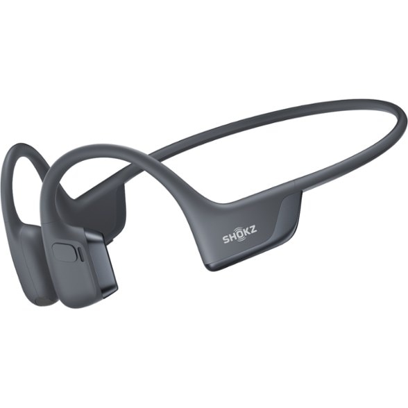 Shokz OpenRun Pro2 headphones showcasing the open-ear design during a workout.
