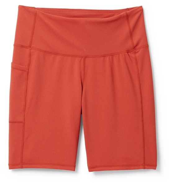 BugsAway Women's Active Knit Shorts displayed in a vibrant jungle environment, showcasing their breathable fabric.