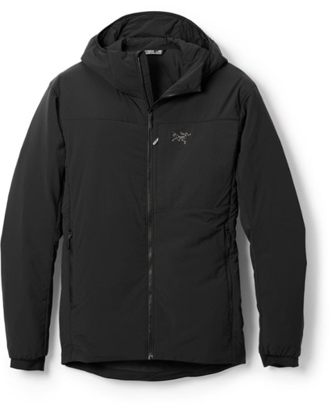Front view of the Proton PrimaLoft Insulated Hoody, perfect for outdoor activities.