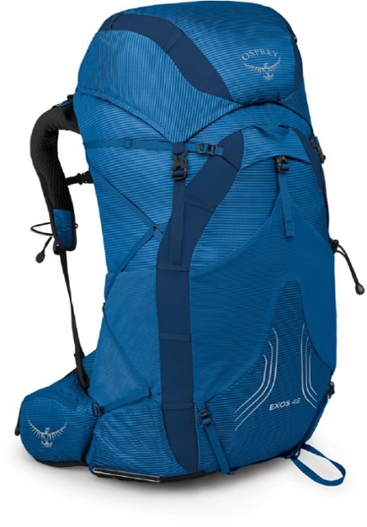 Front view of ultralight backpack showing suspended mesh back and storage compartments