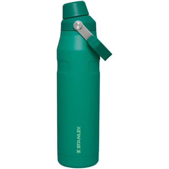 Close-up view of the AeroLight water bottle showcasing the Fast Flow lid and stainless steel finish.