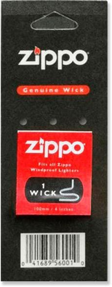 Close-up of the Zippo replacement wick highlighting its braided design.