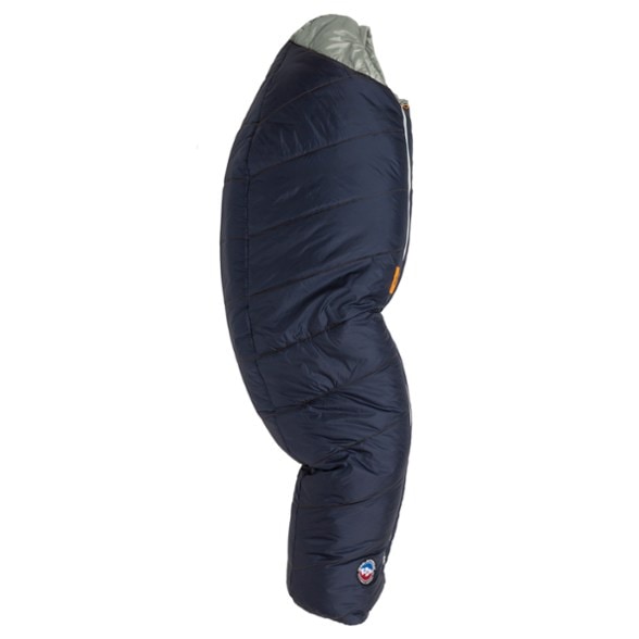 Big Agnes Sidewinder Camp 20 sleeping bag showcasing the unique cocoon-style fit and insulation.