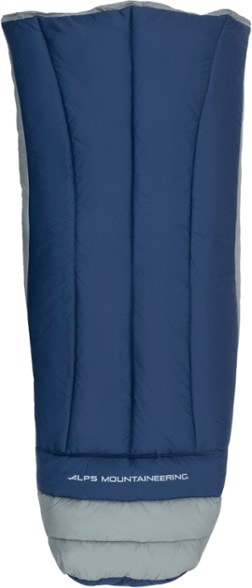 Lightweight camping quilt showcasing its compact size and vibrant color, ideal for outdoor use.
