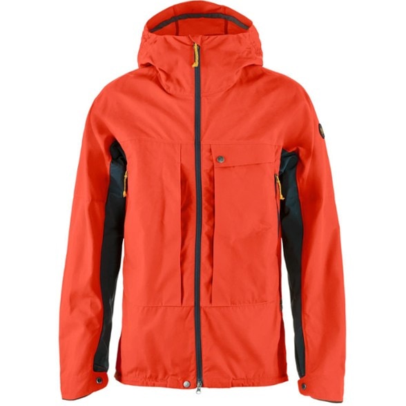 Front angle of the men's SummitShell G-1000 outdoor jacket with adjustable helmet-compatible hood