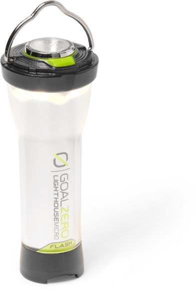 Lighthouse Micro Rechargeable Lantern showcasing its compact design for camping use.
