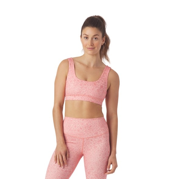 Glyder Active Support Bra from the front, showcasing wide straps and low scoop back.