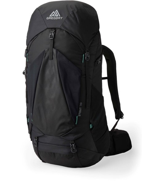 Gregory Stout 70 Plus Men's Backpack with adjustable hipbelt and breathable back panel.