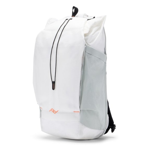 Front view of the Peak Design 25L Weatherproof Daypack showcasing its sleek design and functionality.
