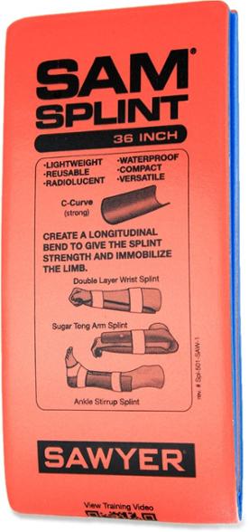 Versatile SAM Sports Splint shown with aluminum core and foam layers