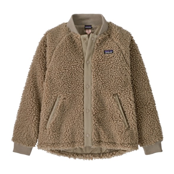 Front view of Eco-Friendly Kids Bomber Jacket showcasing its cozy fleece fabric.