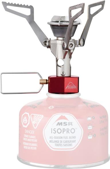 TrailBlaze ultralight backpacking stove angled view showing compact design and foldable pot supports