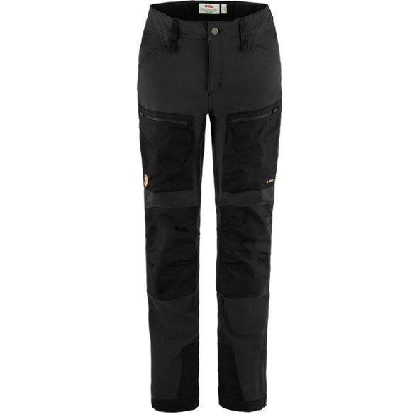 Fjallraven Keb Agile Women's Snowsports Pants in action on snowy slopes.