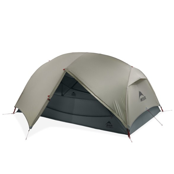 MSR Hubba Hubba LT 2 tent with spacious interior and gear loft pockets