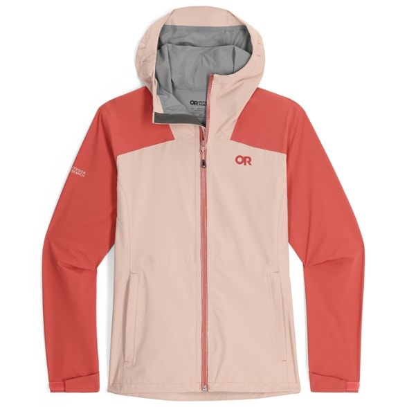 EcoFlex Stretch Rain Jacket showcasing its adjustable hood and YKK AquaGuard zipper
